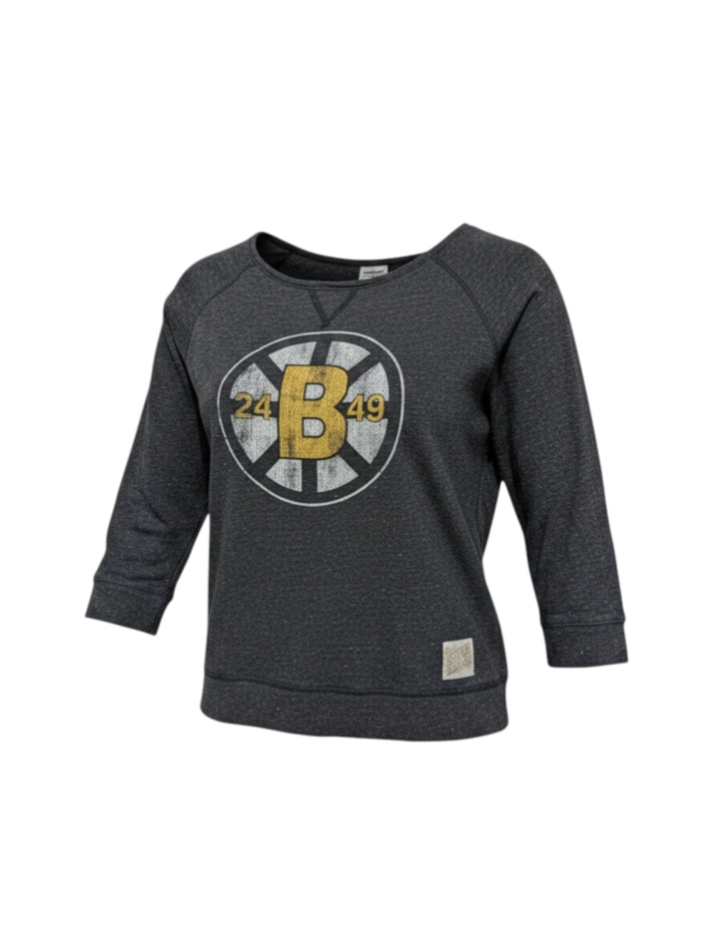Retro Brand Boston Bruins Gray Long Sleeve Fitted Tee Medium